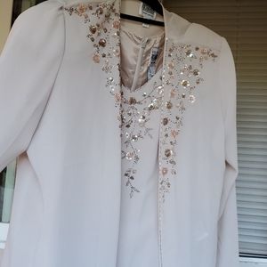 Ivory dress with beading